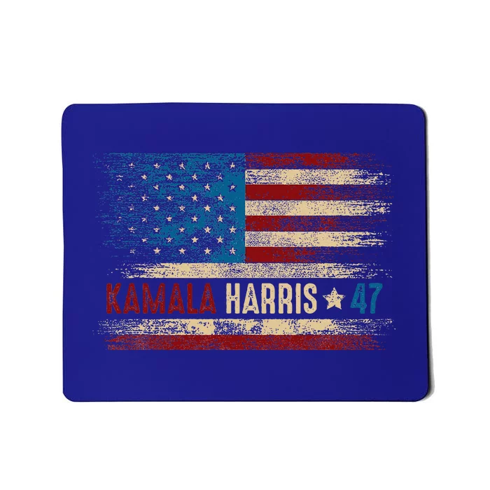 Harris 47 For President Usa American Flag Kamala Harris 2024 Mousepad