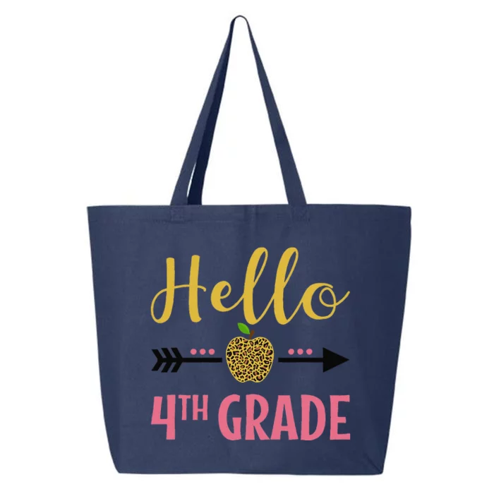 Hello 4th Grade Back To School Leopard Fourth Grade 25L Jumbo Tote