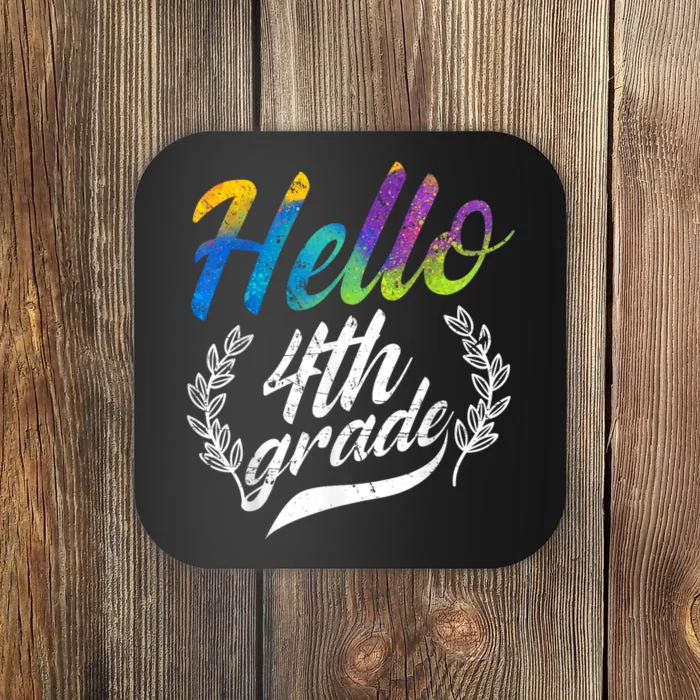 Hello 4th Grade Teacher Students Back To School Girl Coaster