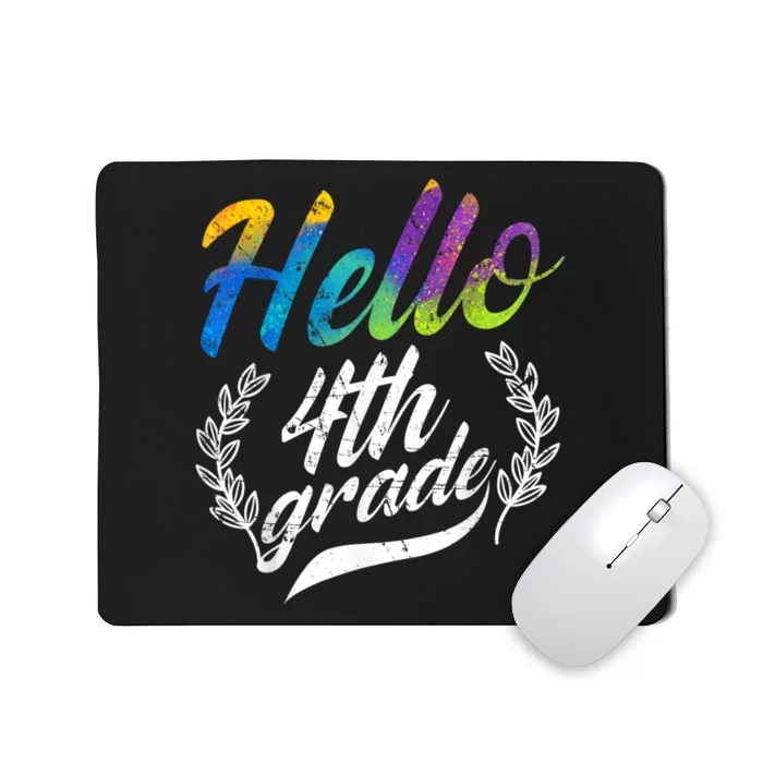 Hello 4th Grade Teacher Students Back To School Girl Mousepad