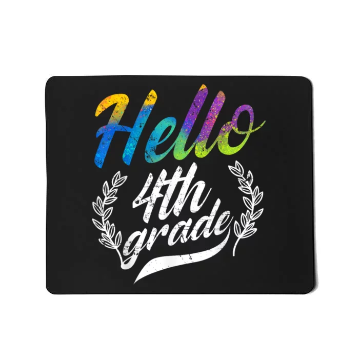 Hello 4th Grade Teacher Students Back To School Girl Mousepad