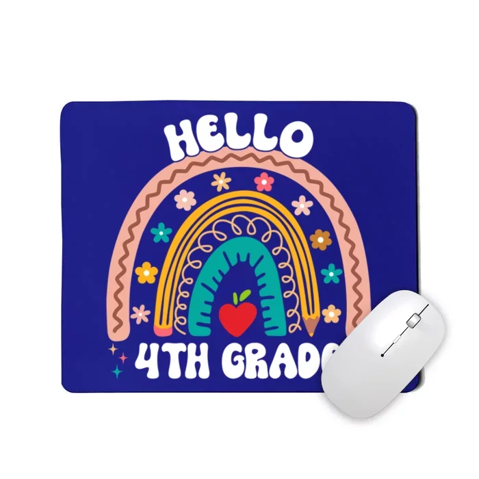 Hello 4Th Grade Rainbow Teacher Cute Team 4Th Grade Squad Gift Mousepad