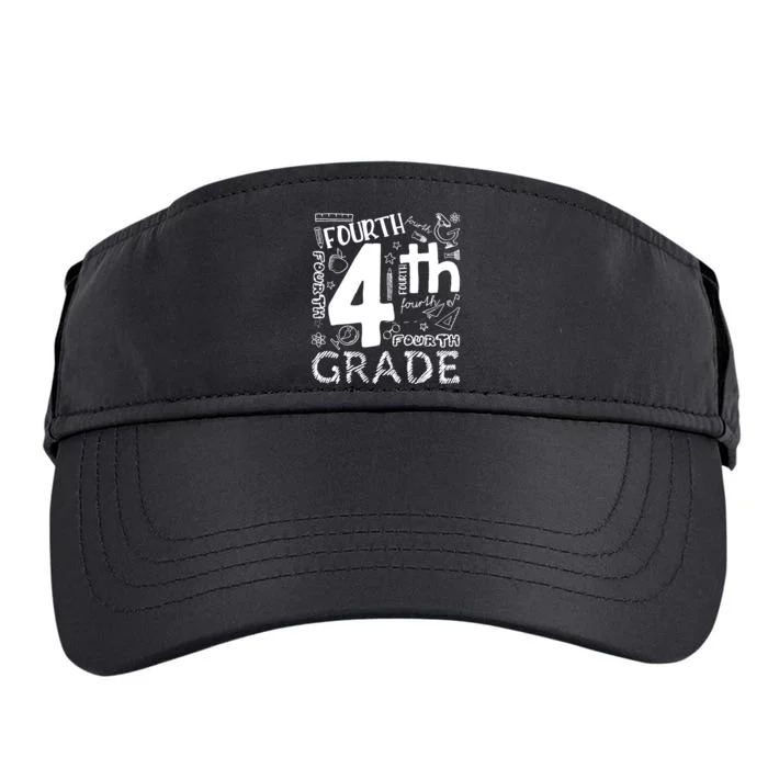 Hello 4th Grade Teacher Boy and Team Fourth Grade Girl Adult Drive Performance Visor