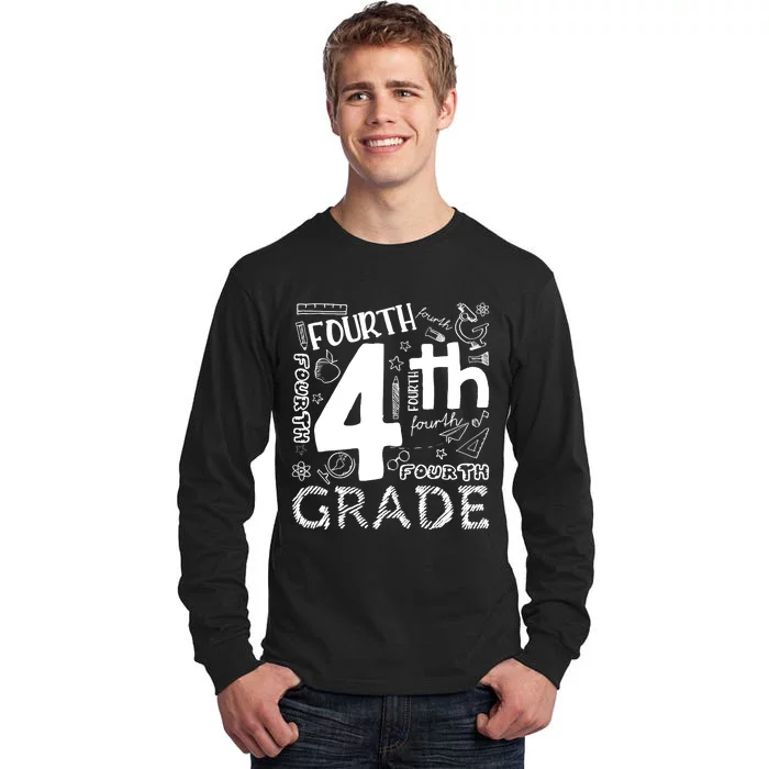 Hello 4th Grade Teacher Boy and Team Fourth Grade Girl Tall Long Sleeve T-Shirt