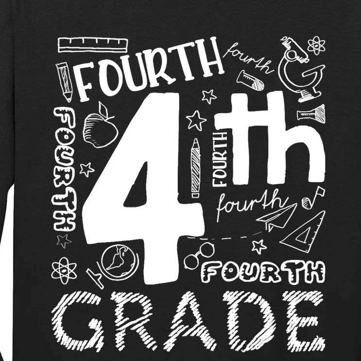 Hello 4th Grade Teacher Boy and Team Fourth Grade Girl Tall Long Sleeve T-Shirt