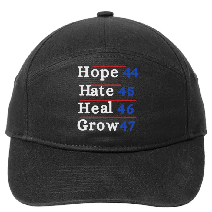 Hope 44 Hate 45 Heal 46 Grow 47 7-Panel Snapback Hat