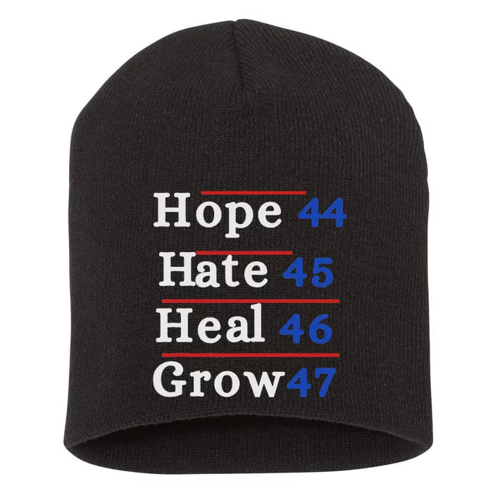 Hope 44 Hate 45 Heal 46 Grow 47 Short Acrylic Beanie