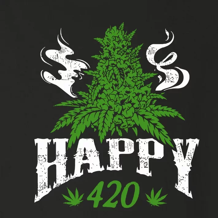 Happy 420 Marijuana Merch To Celebrate Weed Day On 420 Toddler Long Sleeve Shirt