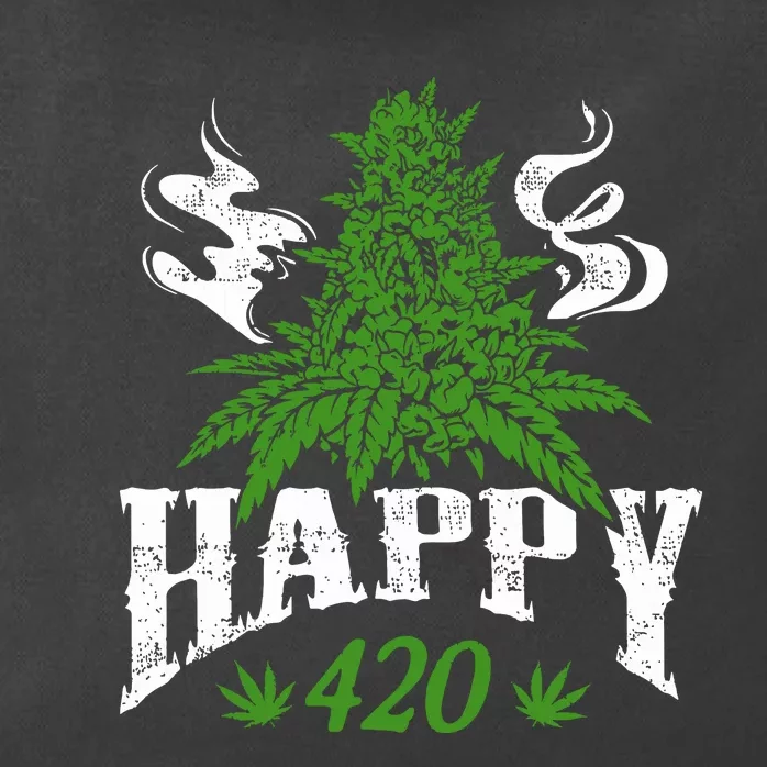 Happy 420 Marijuana Merch To Celebrate Weed Day On 420 Zip Tote Bag