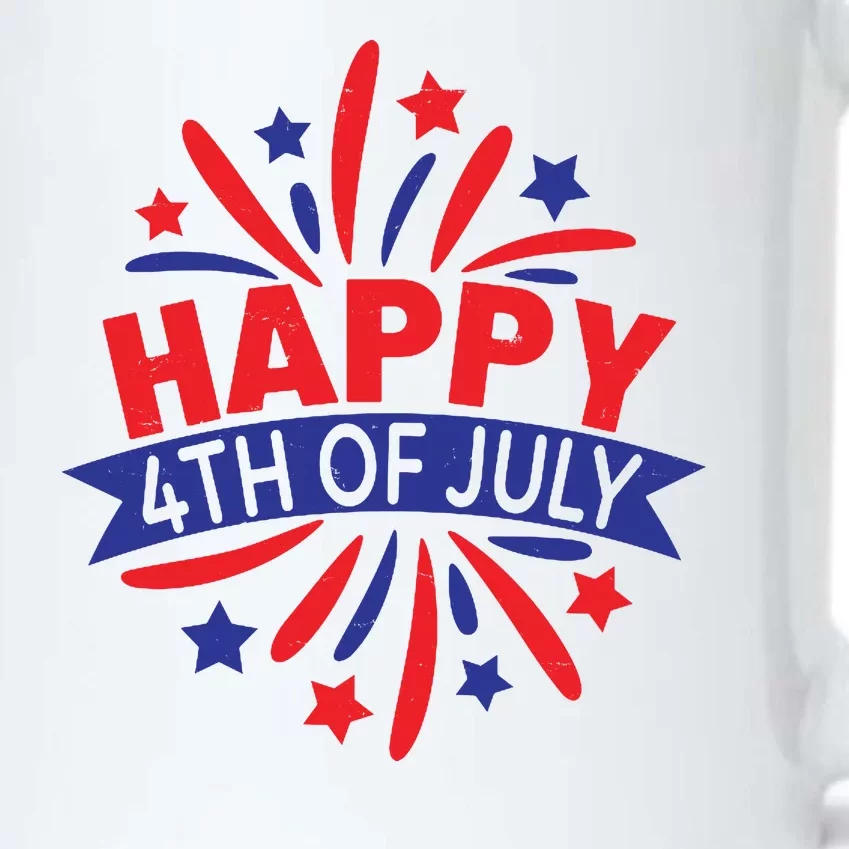 Happy 4th Of July America Celebration Black Color Changing Mug