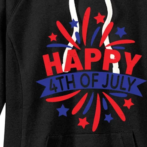 Happy 4th Of July America Celebration Women's Fleece Hoodie