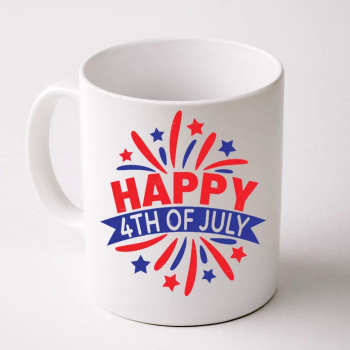 Happy 4th Of July America Celebration Front & Back Coffee Mug