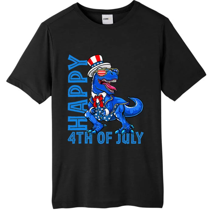 Happy 4th Of July Trex Dinosaur American Dino ChromaSoft Performance T-Shirt