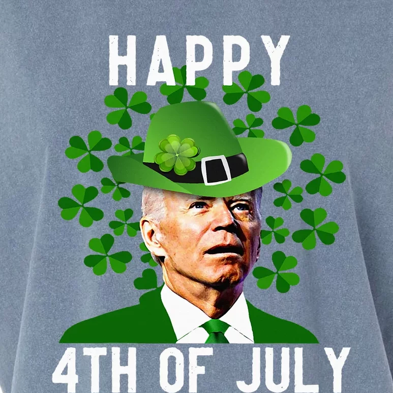 Happy 4th Of July Confused Funny Joe Biden St Patricks Day Garment-Dyed Women's Muscle Tee