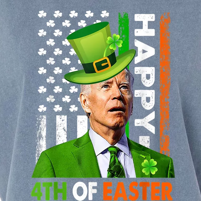 Happy 4th Of Easter Joe Biden St Patricks Day Leprechaun Garment-Dyed Women's Muscle Tee