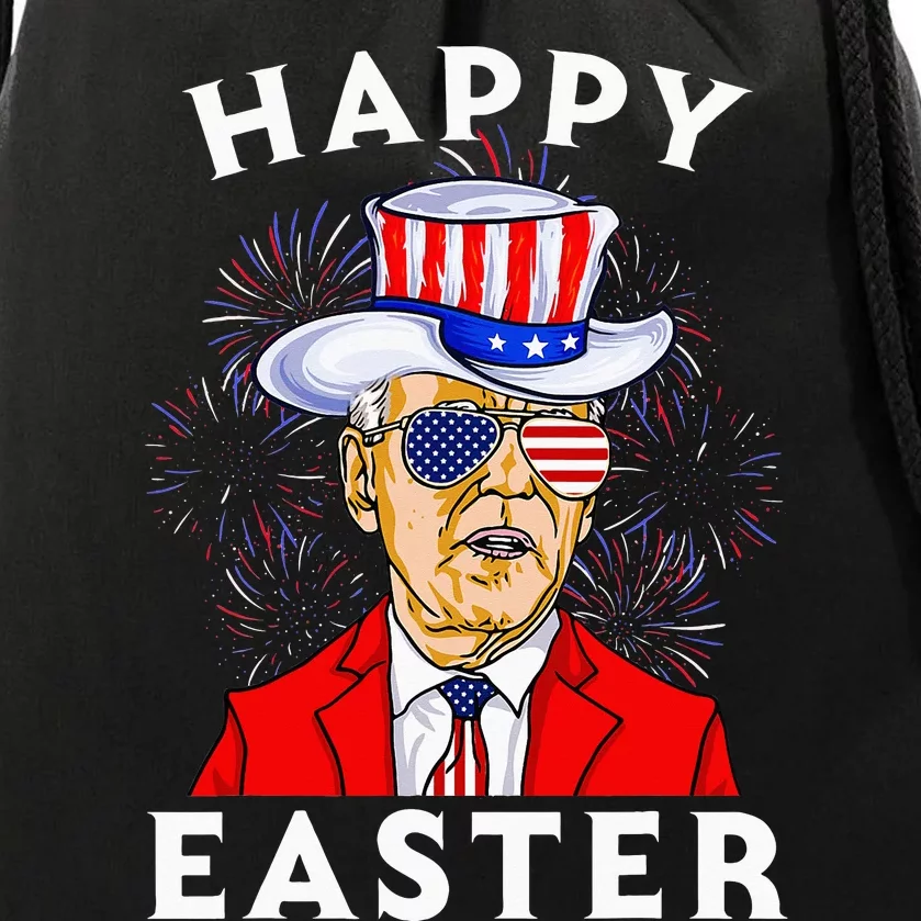 Happy 4th Of Easter Confused Joe Biden Funny 4th Of July Drawstring Bag