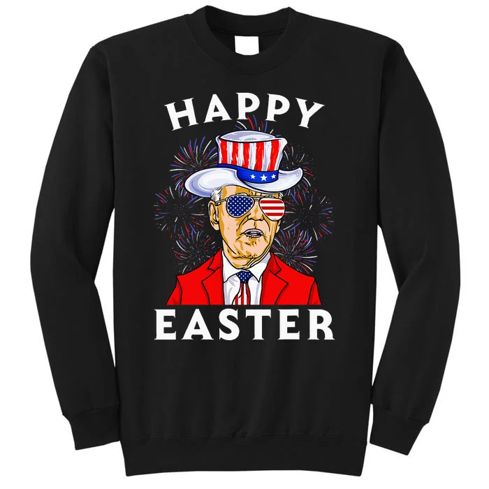 Happy 4th Of Easter Confused Joe Biden Funny 4th Of July Tall Sweatshirt