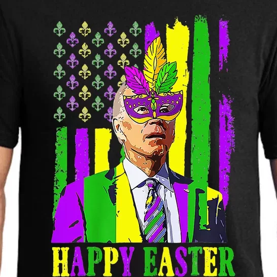 Happy 4th Of Easter Funny Joe Biden Mardi Gras Shenanigans Pajama Set