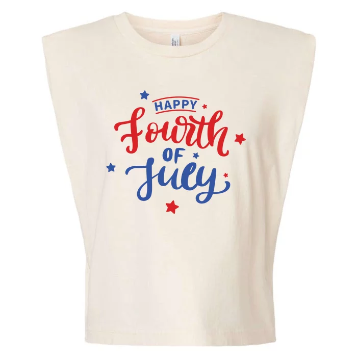 Happy 4th Of July Festive Holiday Garment-Dyed Women's Muscle Tee