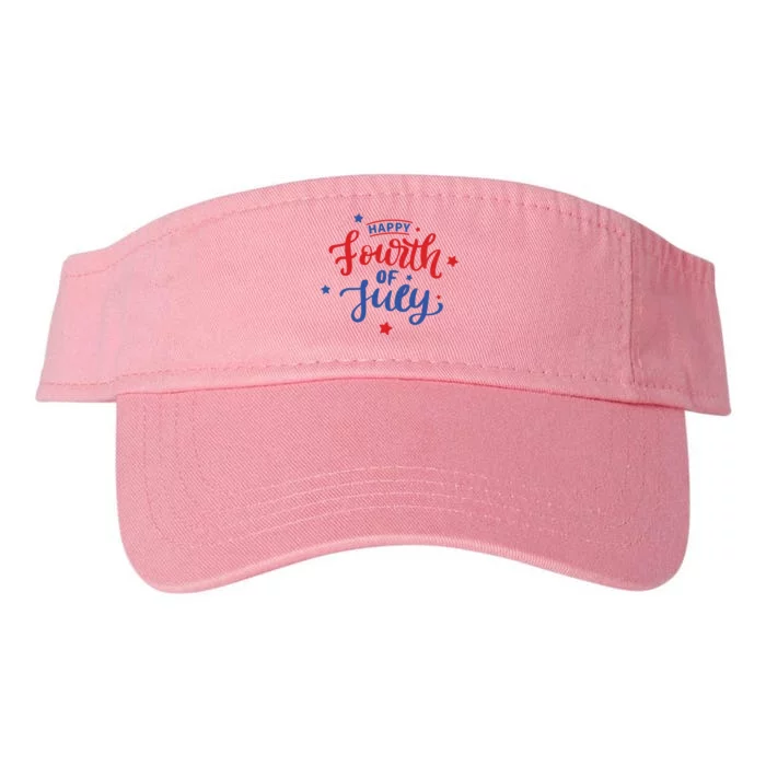 Happy 4th Of July Festive Holiday Valucap Bio-Washed Visor