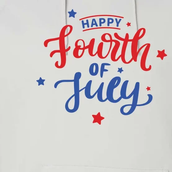 Happy 4th Of July Festive Holiday Performance Fleece Hoodie