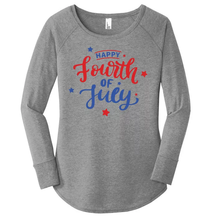 Happy 4th Of July Festive Holiday Women's Perfect Tri Tunic Long Sleeve Shirt