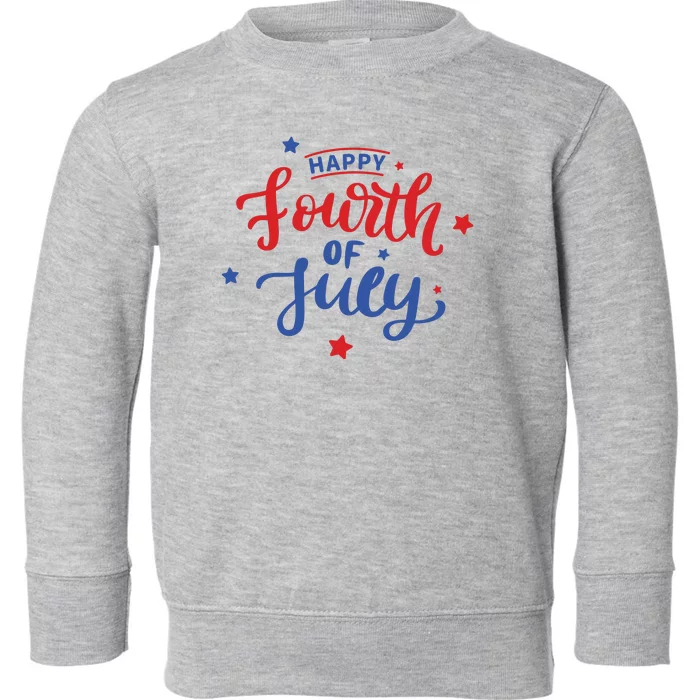 Happy 4th Of July Festive Holiday Toddler Sweatshirt