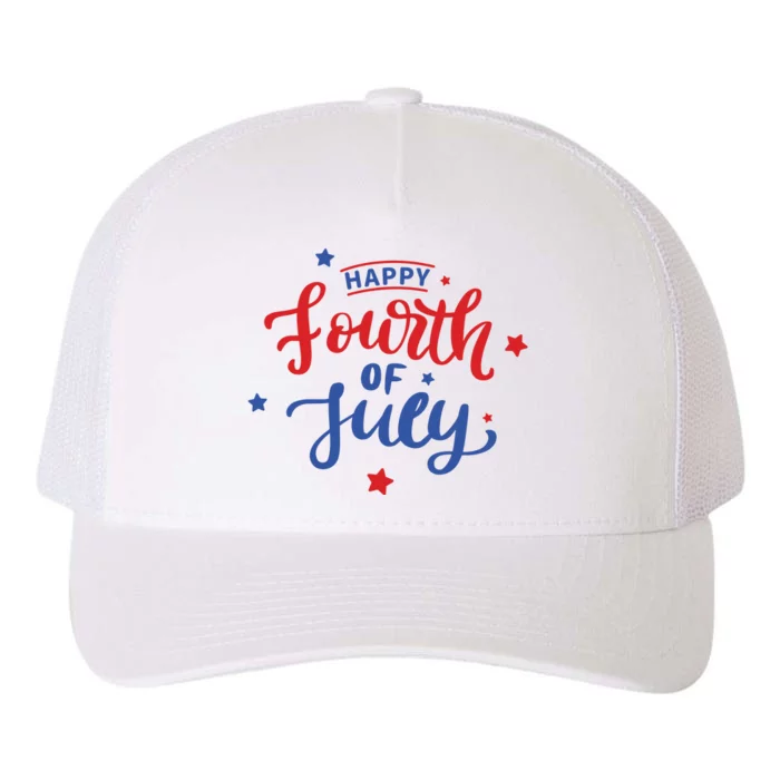 Happy 4th Of July Festive Holiday Yupoong Adult 5-Panel Trucker Hat