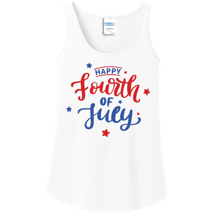 Happy 4th Of July Festive Holiday Ladies Essential Tank