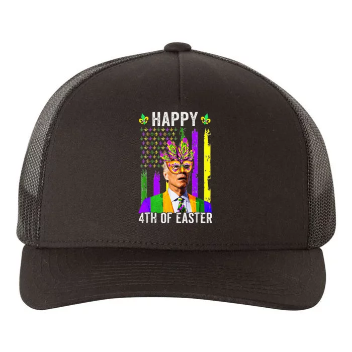 Happy 4th Of Easter Funny Joe Biden Mardi Gras Shenanigans Yupoong Adult 5-Panel Trucker Hat