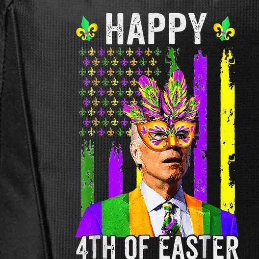 Happy 4th Of Easter Funny Joe Biden Mardi Gras Shenanigans City Backpack