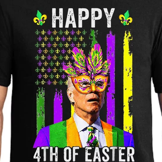 Happy 4th Of Easter Funny Joe Biden Mardi Gras Shenanigans Pajama Set