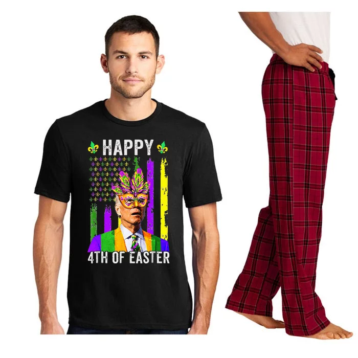 Happy 4th Of Easter Funny Joe Biden Mardi Gras Shenanigans Pajama Set