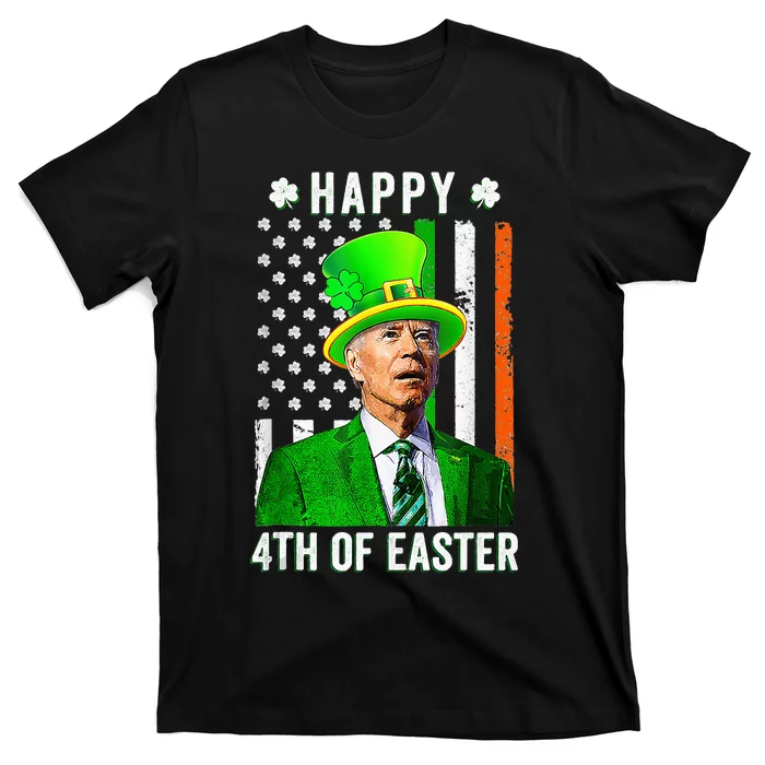 Happy 4th Of Easter Joe Biden St Patricks Day Leprechaun Hat T-Shirt