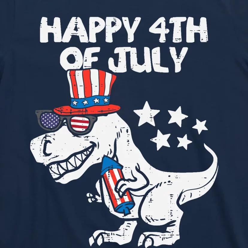 Happy 4th Of July T-Rex Dino Dinosaur Baby Boy T-Shirt