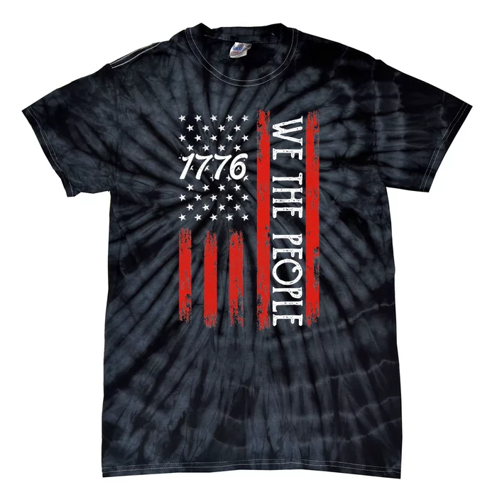 Happy 4th Of July 1776 American Flag Tie-Dye T-Shirt