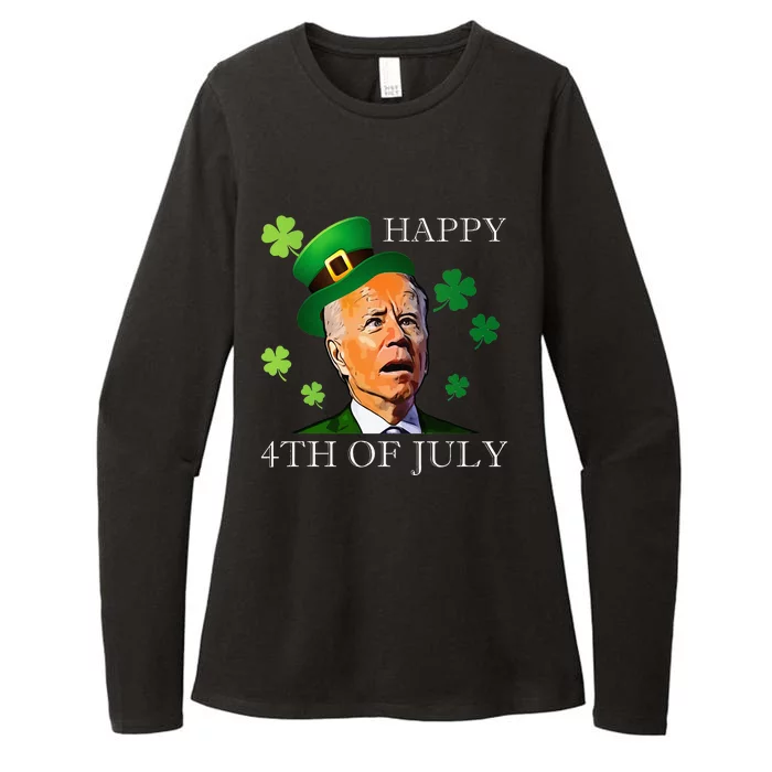 Happy 4th Of July Confused Funny Joe Biden St Patricks Day Womens CVC Long Sleeve Shirt