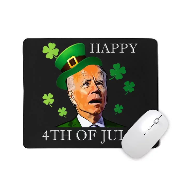 Happy 4th Of July Confused Funny Joe Biden St Patricks Day Mousepad