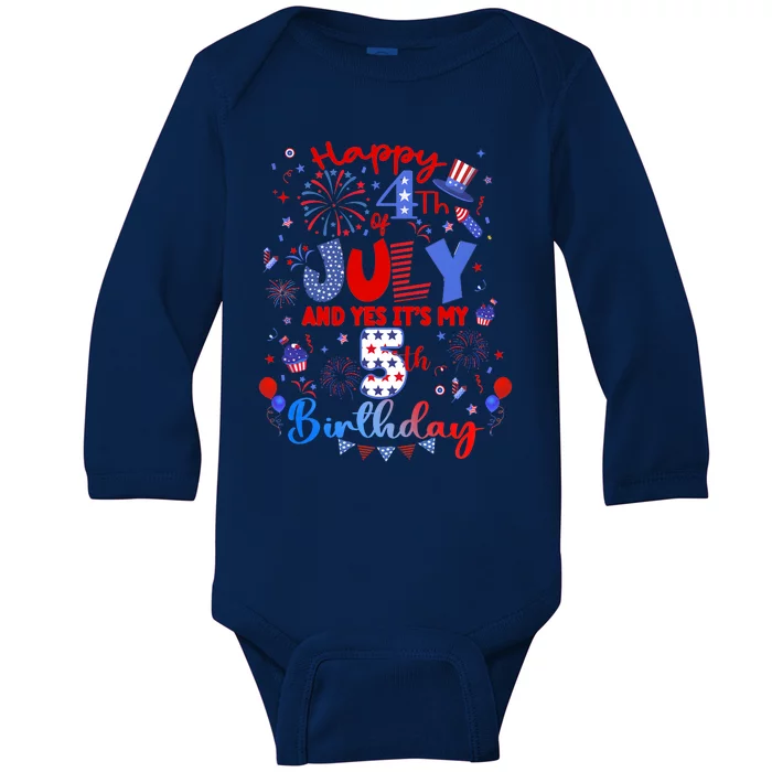 Happy 4th Of July It’S My 30th Birthday Baby Long Sleeve Bodysuit