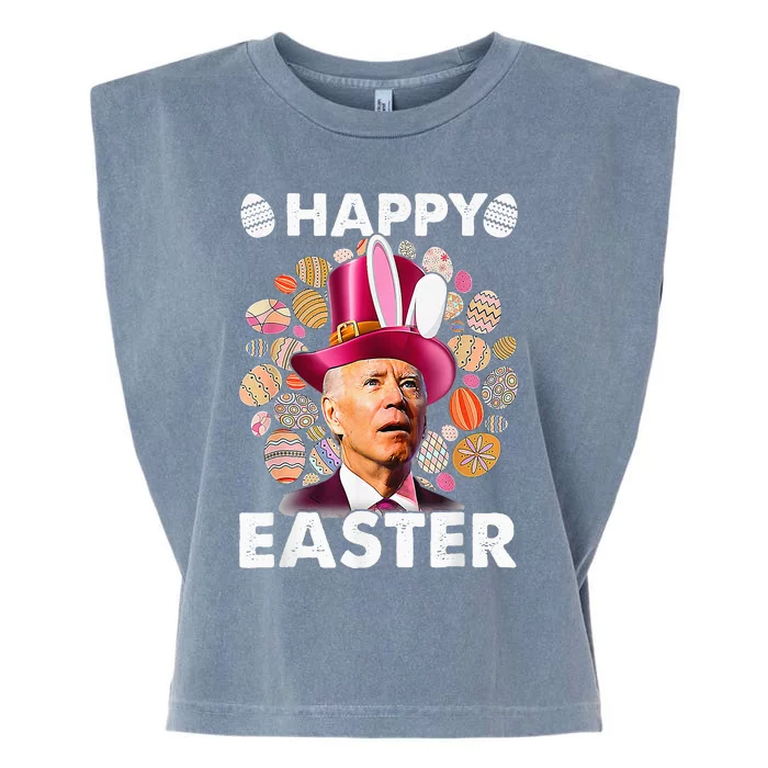 Happy 4th Of July Easter Biden Confused Rabbit Bunny Eggs Garment-Dyed Women's Muscle Tee