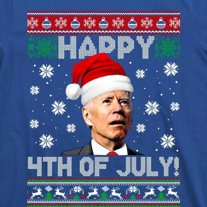 Happy 4th Of July Funny Biden Ugly Christmas Sweater Gift T-Shirt