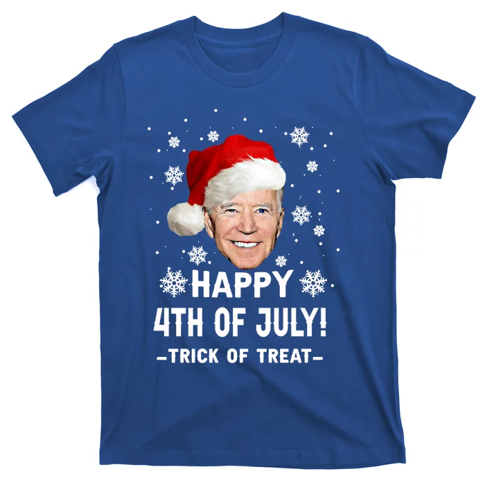 Happy 4th Of July Funny Joe Biden Christmas Ugly Gift T-Shirt