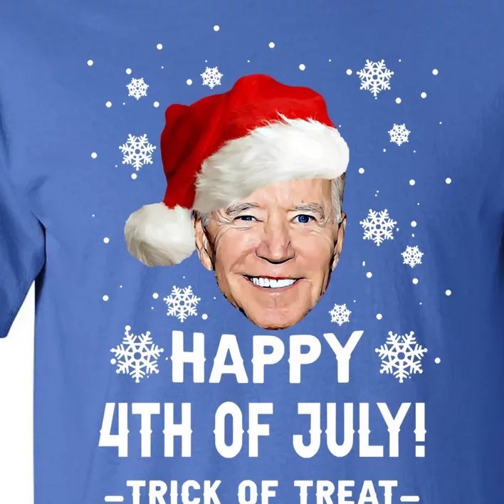 Happy 4th Of July Funny Joe Biden Christmas Ugly Gift Tall T-Shirt