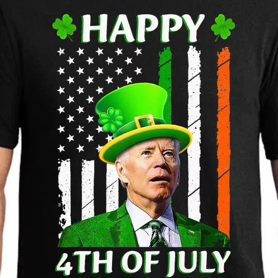 Happy 4th Of July Funny Joe Biden Confused St Patricks Day Pajama Set