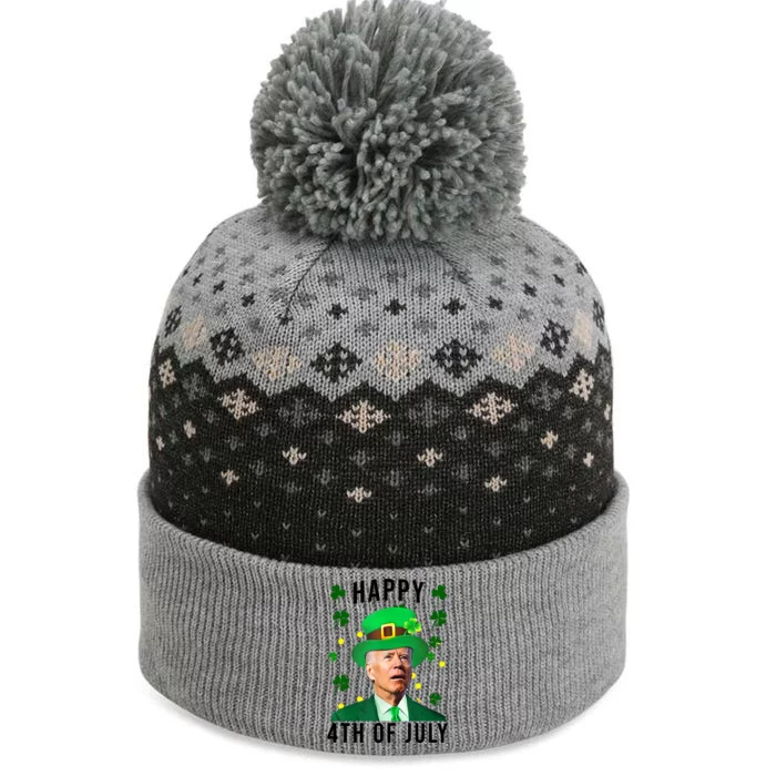 Happy 4th Of July Joe Biden St Patrick's Day Funny The Baniff Cuffed Pom Beanie