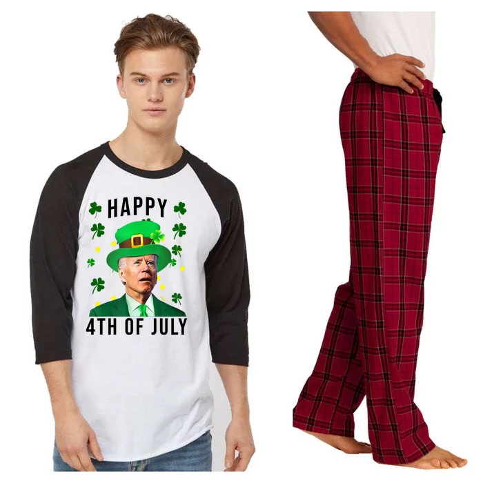 Happy 4th Of July Joe Biden St Patrick's Day Funny Raglan Sleeve Pajama Set