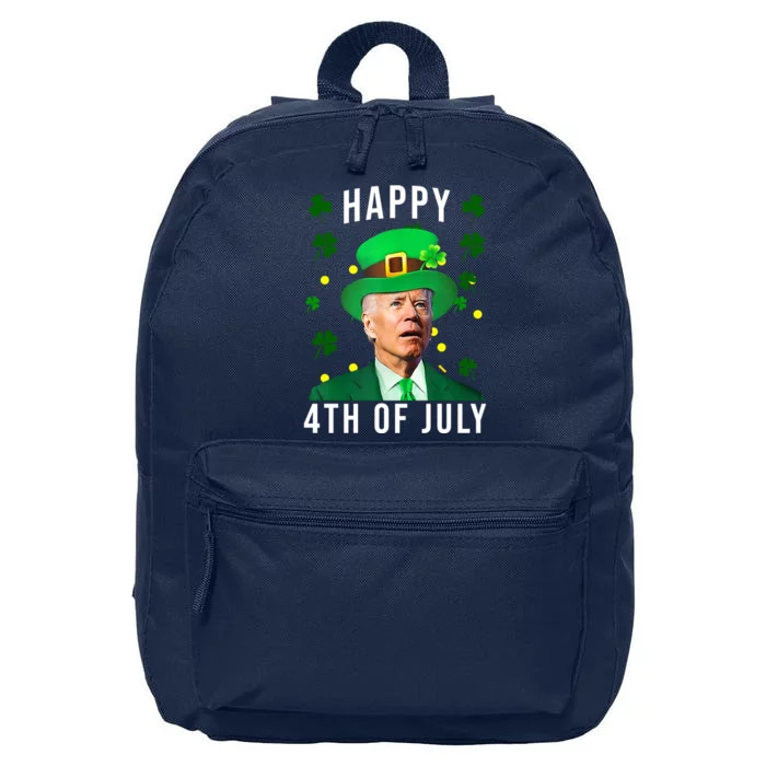 Happy 4th Of July Joe Biden St Patrick's Day Funny 16 in Basic Backpack