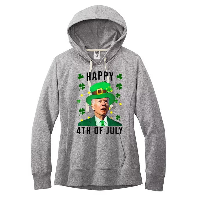 Happy 4th Of July Joe Biden St Patrick's Day Funny Women's Fleece Hoodie