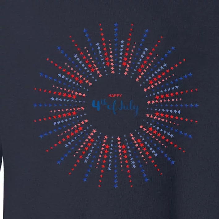 Happy 4th Of July Toddler Sweatshirt