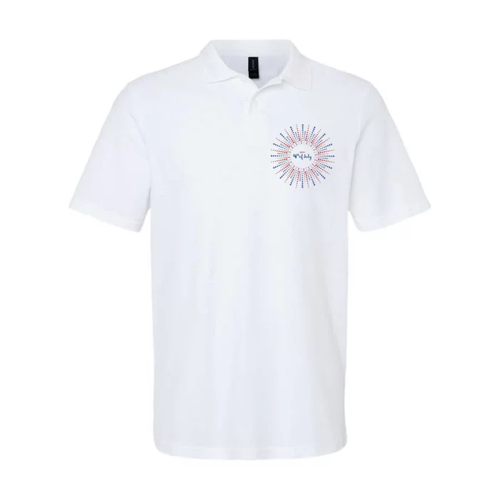 Happy 4th Of July Softstyle Adult Sport Polo